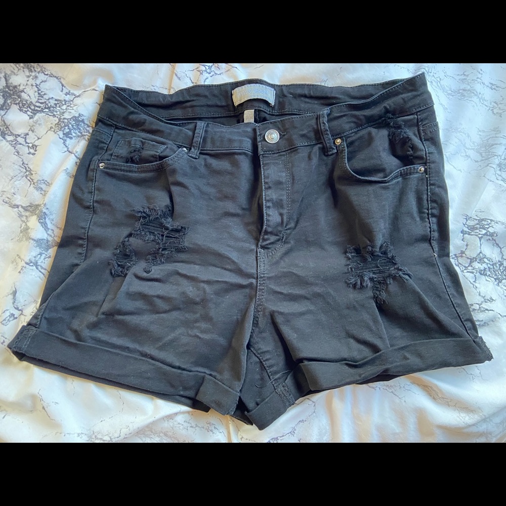 Black Jeans Shorts